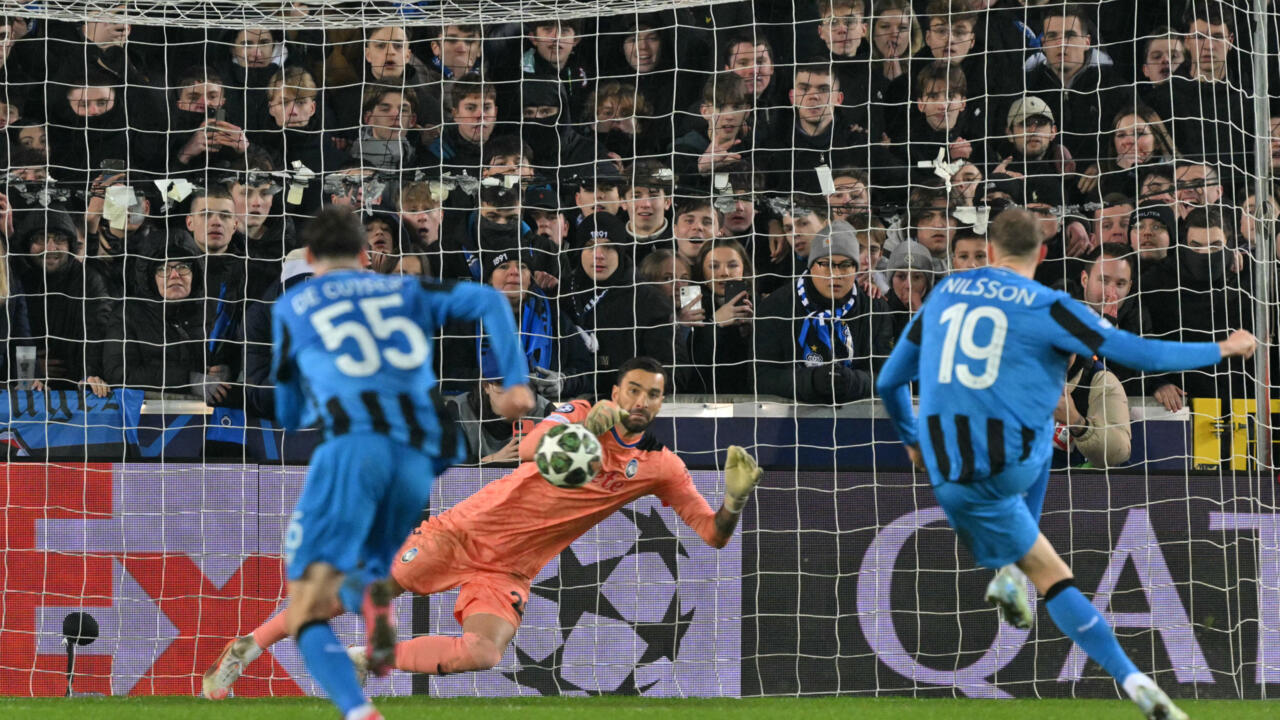 Penalty row as Club Brugge gain Champions League advantage over Atalanta